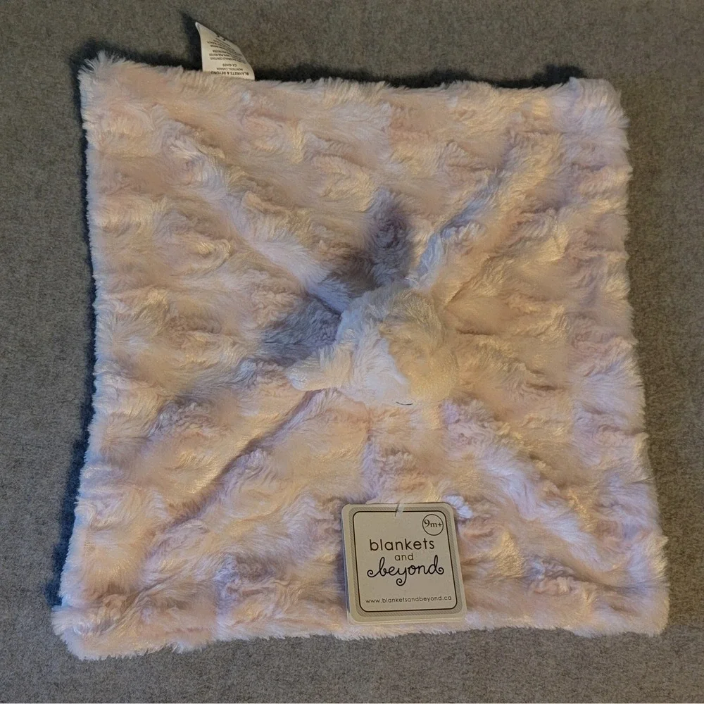 NWT Blankets & Beyond Pink Sleeping Bunny Rabbit Lovey Security Blanket